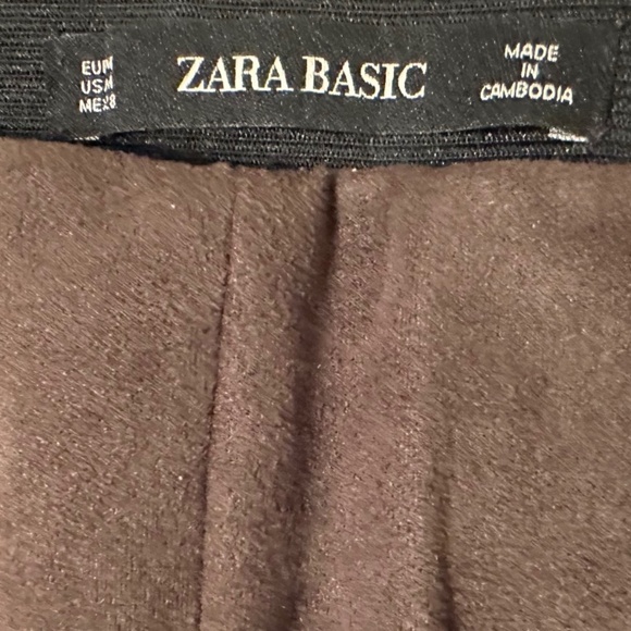 Zara Basic Cocoa Faux Suede AnkleZip Pants Medium - Picture 7 of 12